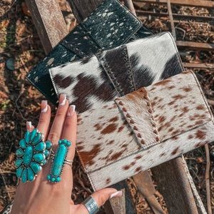 Leather and Cowhide Western Fashion Wallet